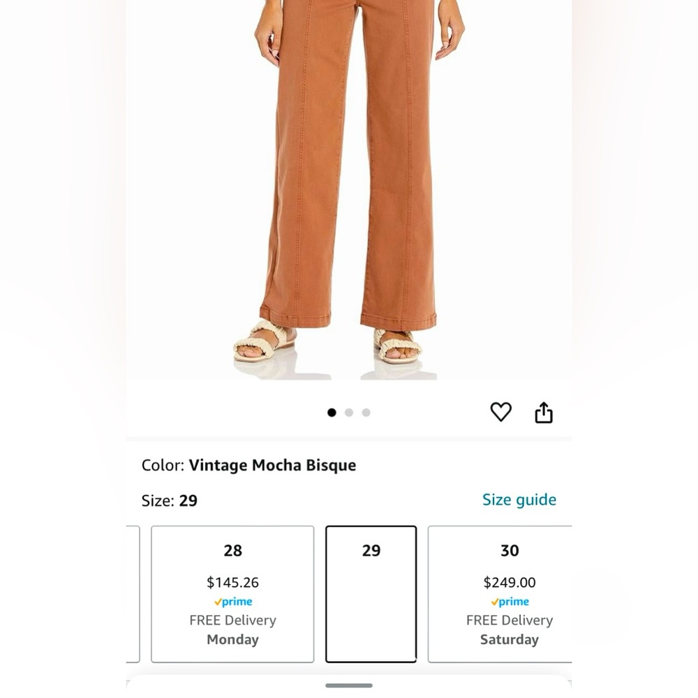 Paige Mocha Women’s Wide Leg Pants- Size 29